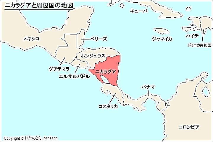 【ホストタウン】中米地図