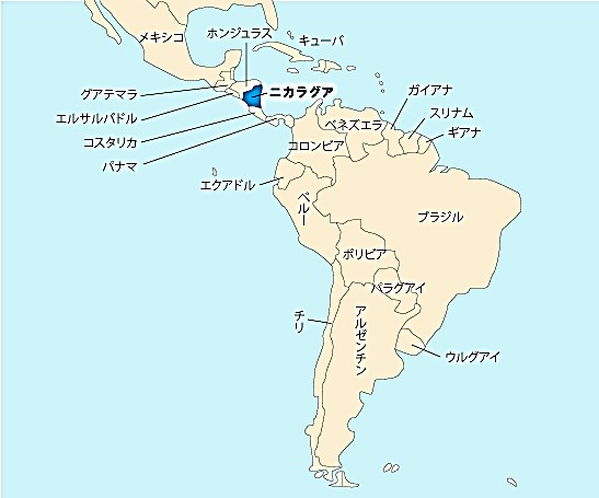 【ホストタウン】中南米地図
