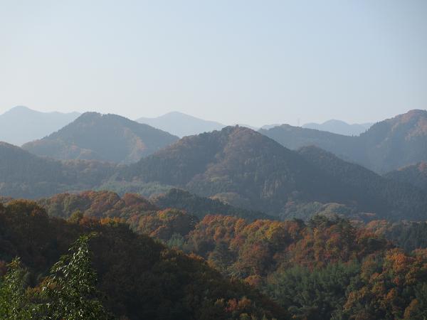 中央の山は、国峰城があった城山